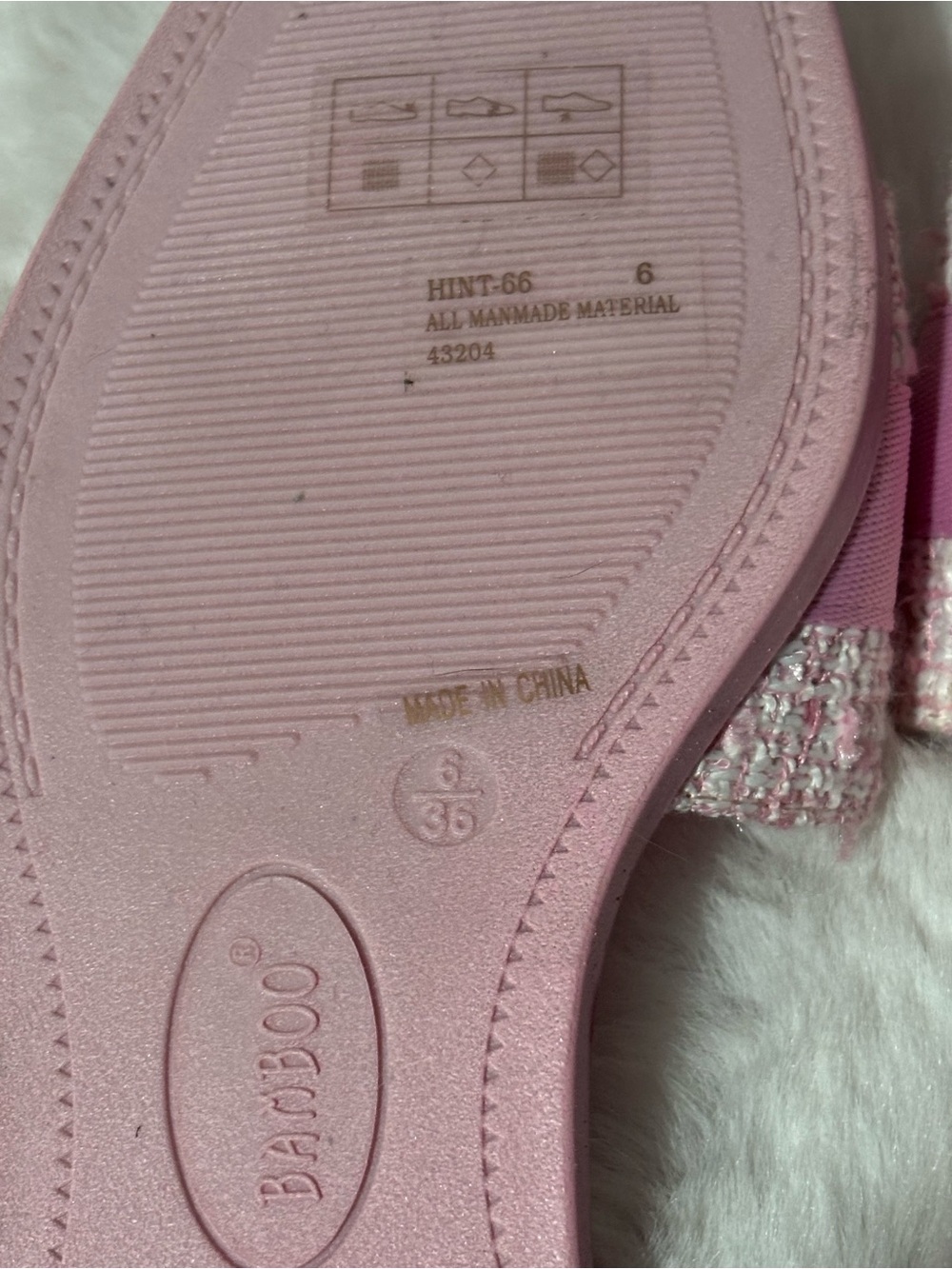 BAMBOO Light Pink Girls' Sandals with Satin Bow
